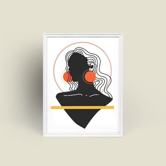 Modern Abstract Woman Wall Art Print Unframed - Picture 10 of 10